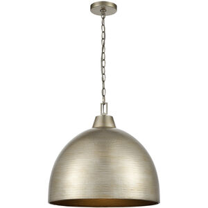 Arrco 3 Light 18 inch Antique Silver Leaf Pendant Ceiling Light